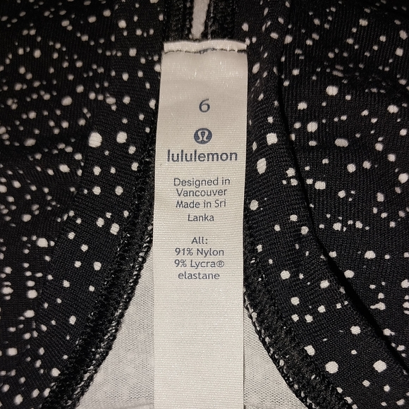 NWOT Lululemon Cool Racerback Tank || - Black and White - Size 6 - Picture 4 of 7